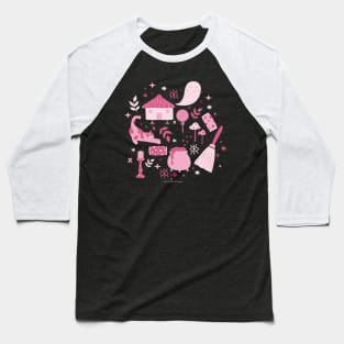 Magical Halloween | Luminous Pink Palette Baseball T-Shirt